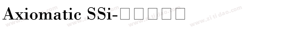 Axiomatic SSi字体转换